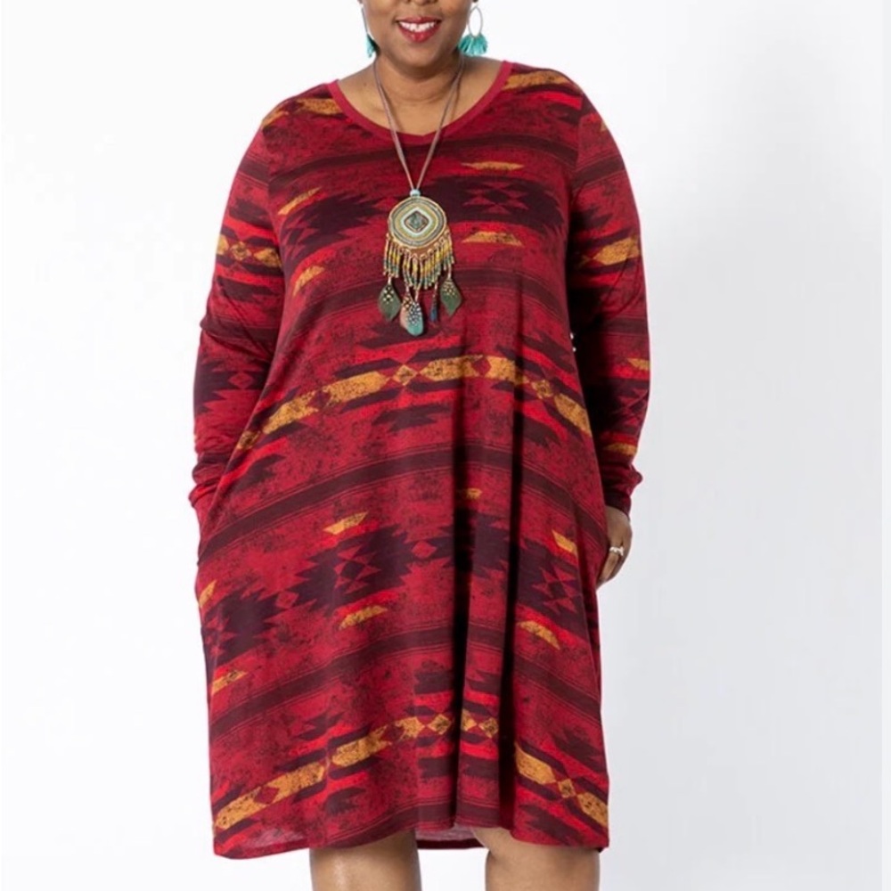 Lularoe Emily Long Sleeve Tee Shirt dress